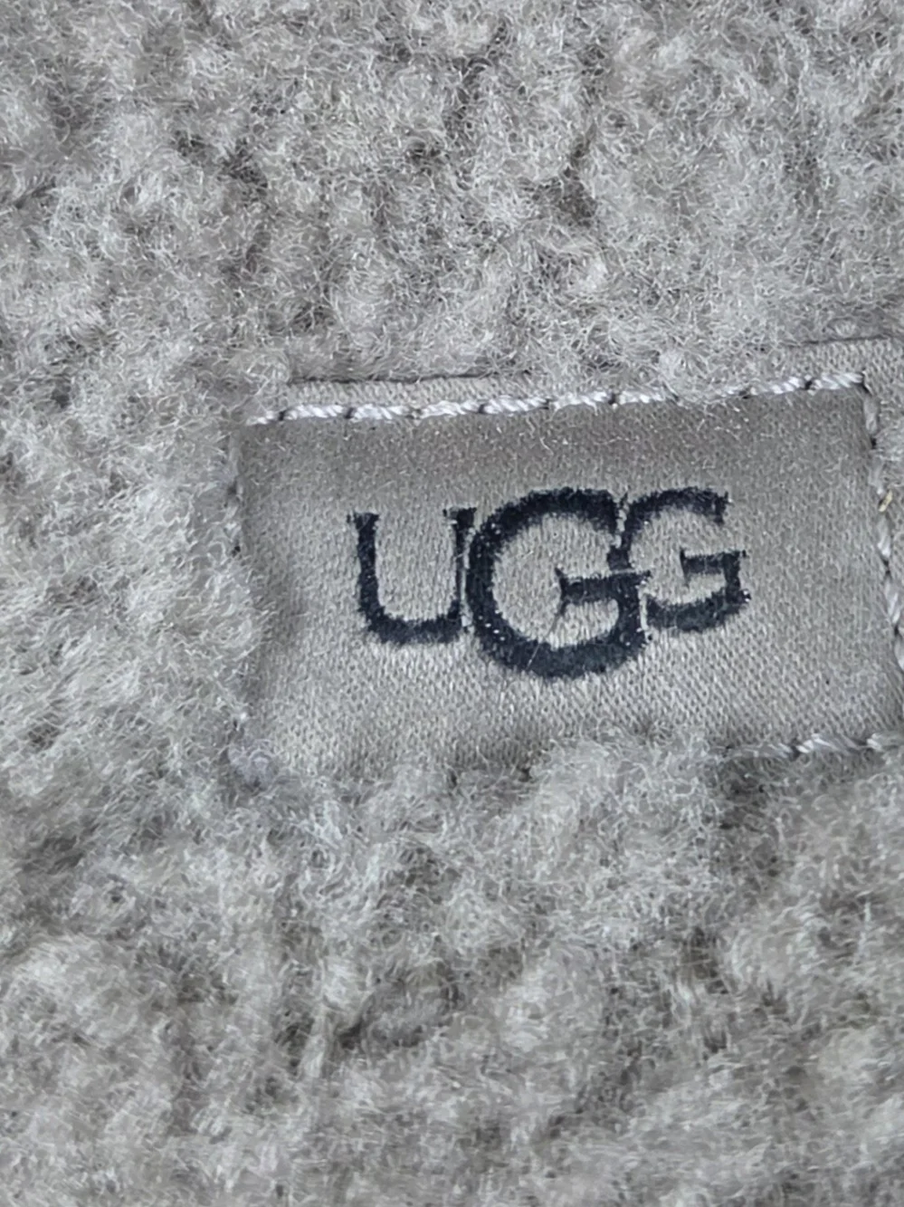 UGG Men’s Black & Gray Sherpa Slide Sandals